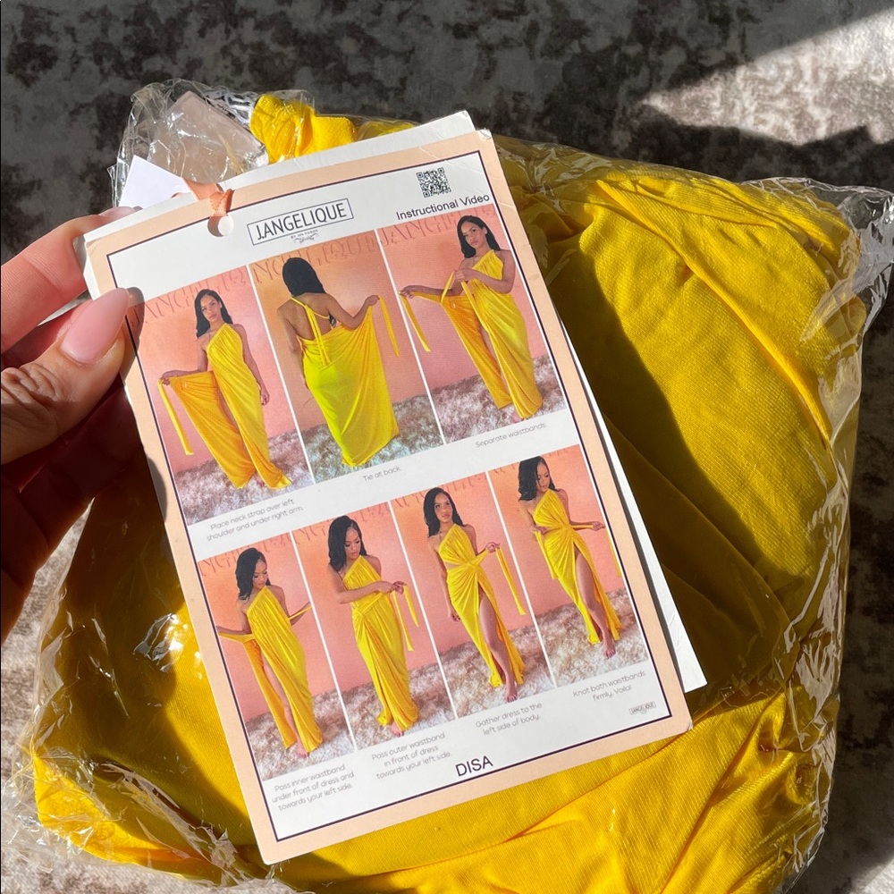 L'ANGELIQUE Yellow Convertible Dress
